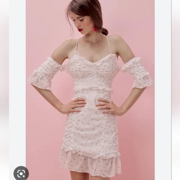 🍋For Love & Lemons LA BROOKE COCKTAIL DRESS - Picture 4 of 16